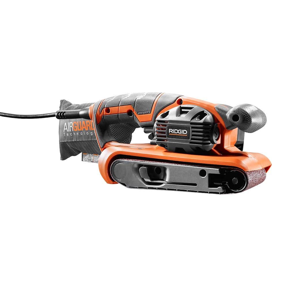 Ponceuse à bande robuste à vitesse variable avec fil de 6,5 A, 3 po de largeur x 18 po de longueur, avec technologie AIRGUARD