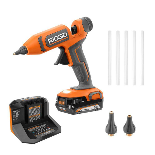 18V Cordless Professional High Temp Glue Gun Kit with 2.0 Ah Battery and Charger