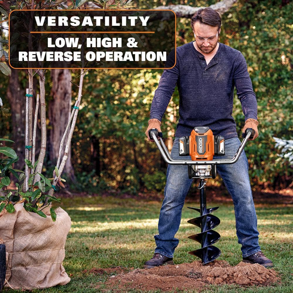 18-Volt Brushless Earth Auger with 8 in. Bit and (2) 4.0 Ah Batteries and Charger