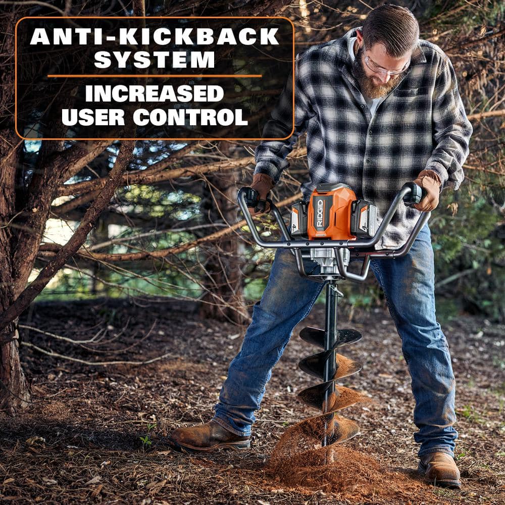 18-Volt Brushless Earth Auger with 8 in. Bit and (2) 4.0 Ah Batteries and Charger