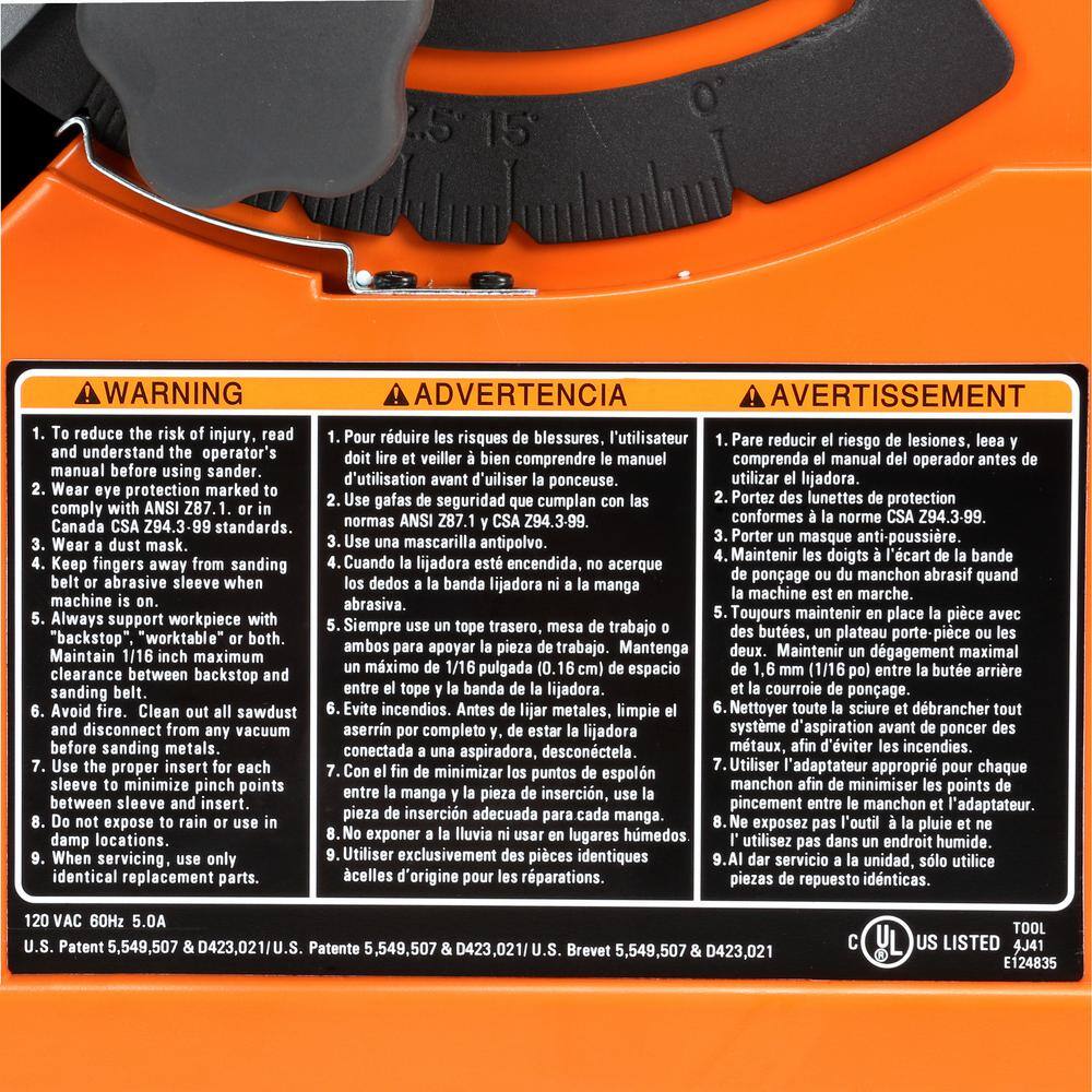5 Amp Corded Oscillating Edge Belt/Spindle Sander