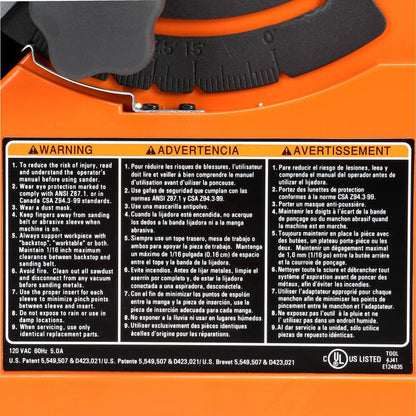 5 Amp Corded Oscillating Edge Belt/Spindle Sander