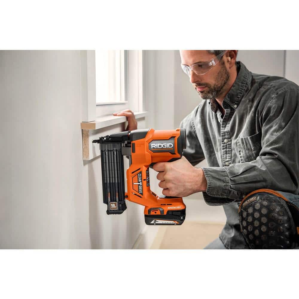 18V Brushless Cordless 18-Gauge 2-1/8 in. Brad Nailer (Tool Only) with CLEAN DRIVE Technology
