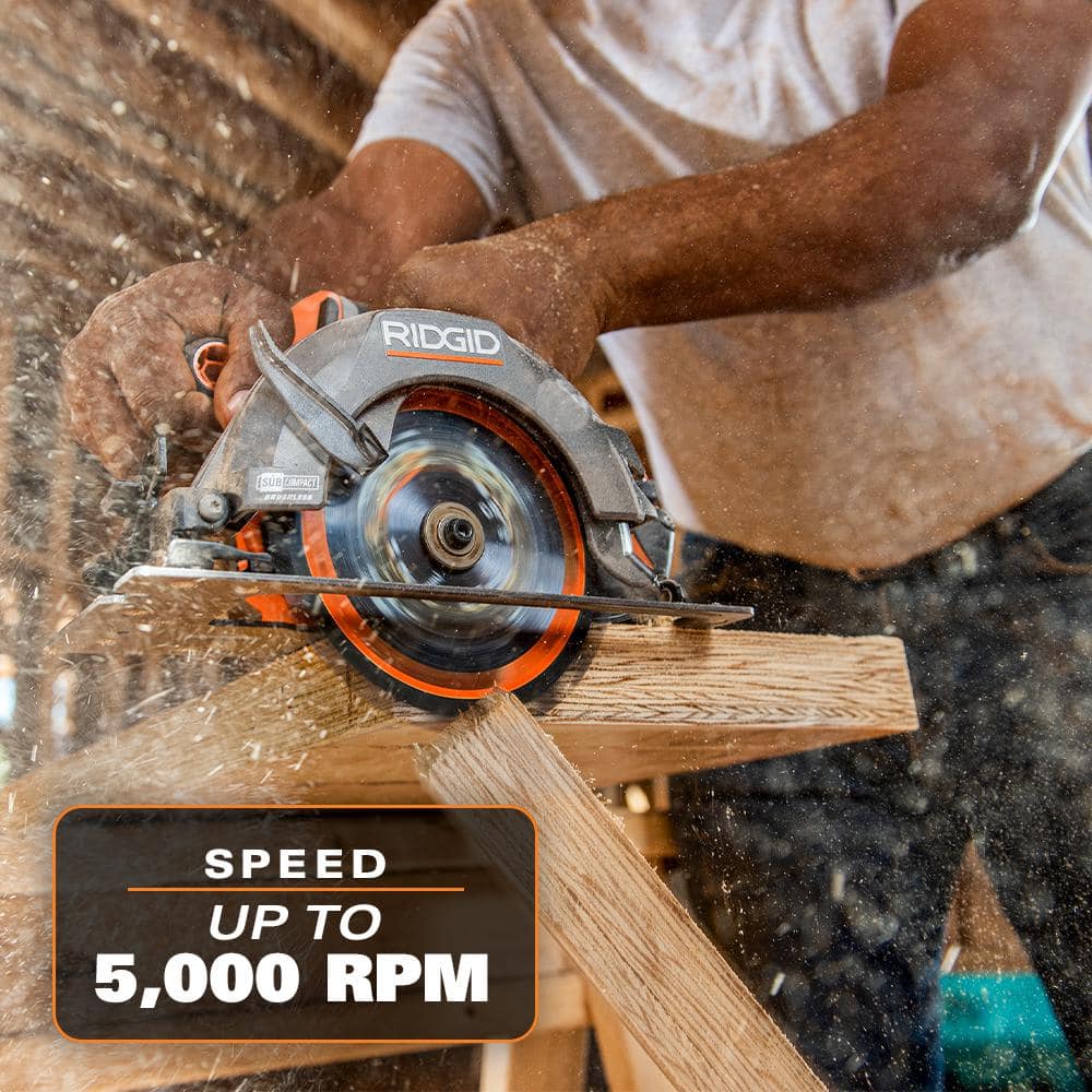 18V SubCompact Brushless Cordless 6-1/2 in. Circular Saw Kit with 4.0 Ah MAX Output Battery and Charger R8656K