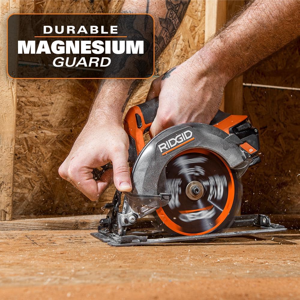 18V SubCompact Brushless Cordless 6-1/2 in. Circular Saw Kit with 4.0 Ah MAX Output Battery and Charger R8656K