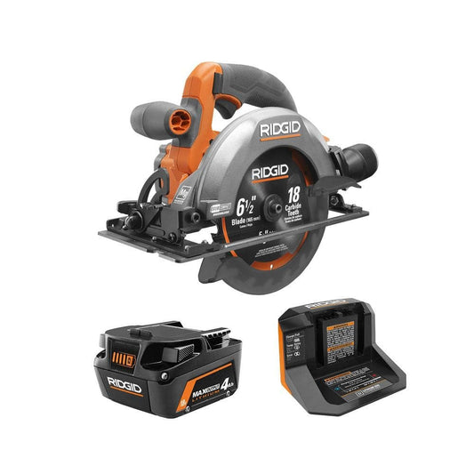 18V SubCompact Brushless Cordless 6-1/2 in. Circular Saw Kit with 4.0 Ah MAX Output Battery and Charger R8656KN