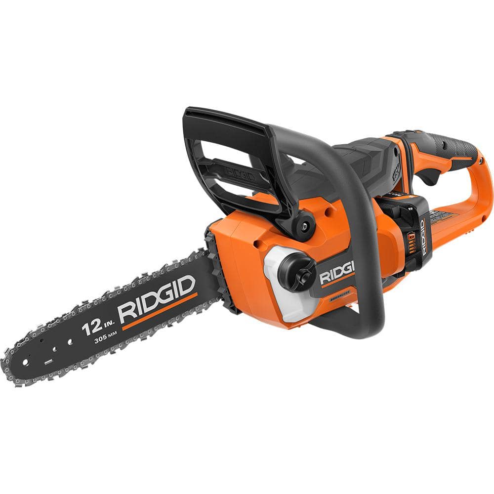 18V Brushless 12 in. Electric Battery Chainsaw with 6.0 Ah MAX Output Battery and Charger