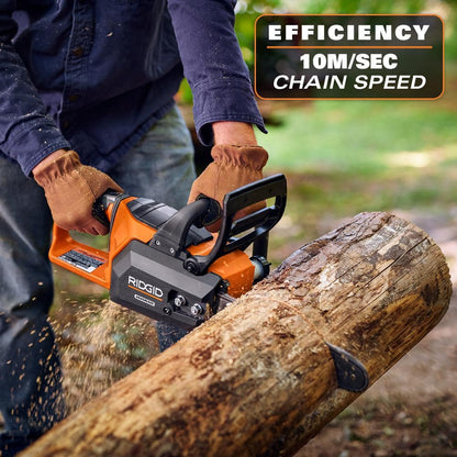 18V Brushless 12 in. Electric Battery Chainsaw with 6.0 Ah MAX Output Battery and Charger