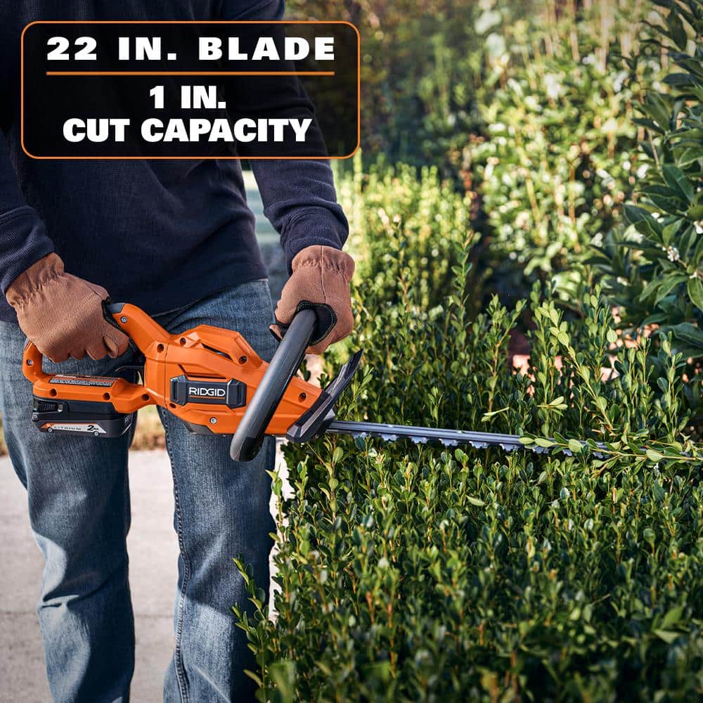 18V Brushless Cordless Battery 22 in. Hedge Trimmer with 2.0 Ah Battery and Charger