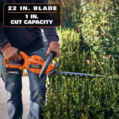 18V Brushless Cordless Battery 22 in. Hedge Trimmer with 2.0 Ah Battery and Charger