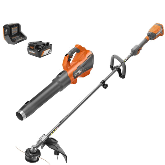 18V Brushless 14 in. Cordless Battery String Trimmer and Leaf Blower 2-Tool Combo Kit with 4.0 Ah Battery and Charger