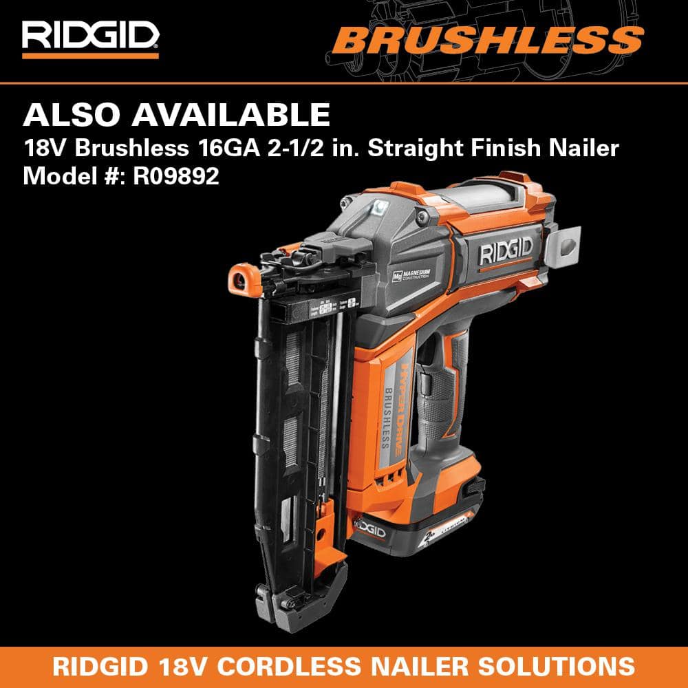 Pneumatic 16-Gauge 2-1/2 in. Straight Finish Nailer with CLEAN DRIVE Technology