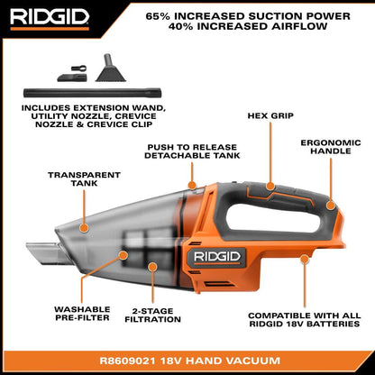 18V Cordless Hand Held Vacuum (Tool Only)