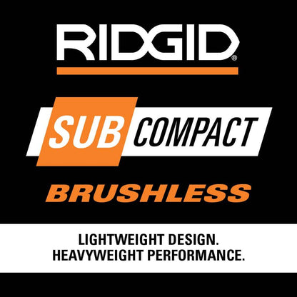 18V SubCompact Brushless Cordless 1/2 in. Impact Wrench Kit with 2.0 Ah Battery, Charger, and Bag