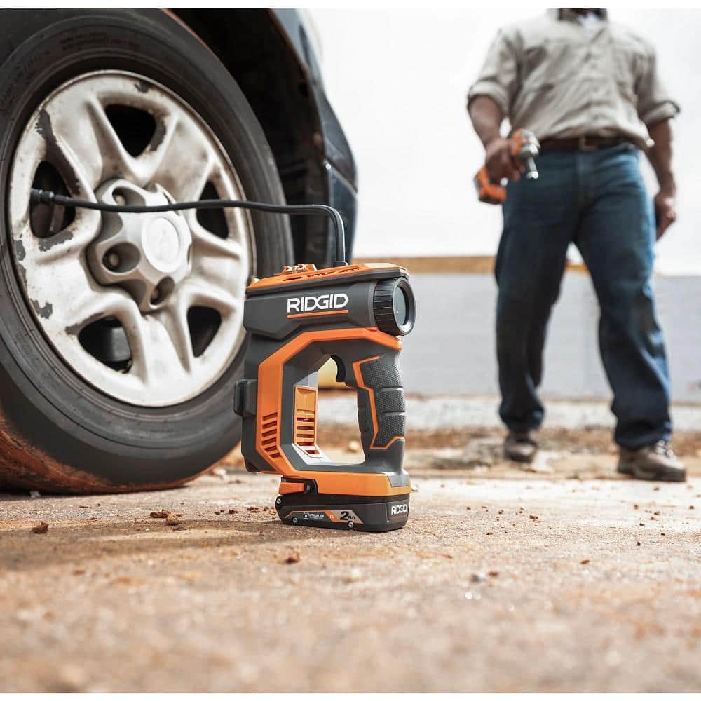 18V Cordless Portable Inflator Kit with 2.0 Ah Battery and Charger