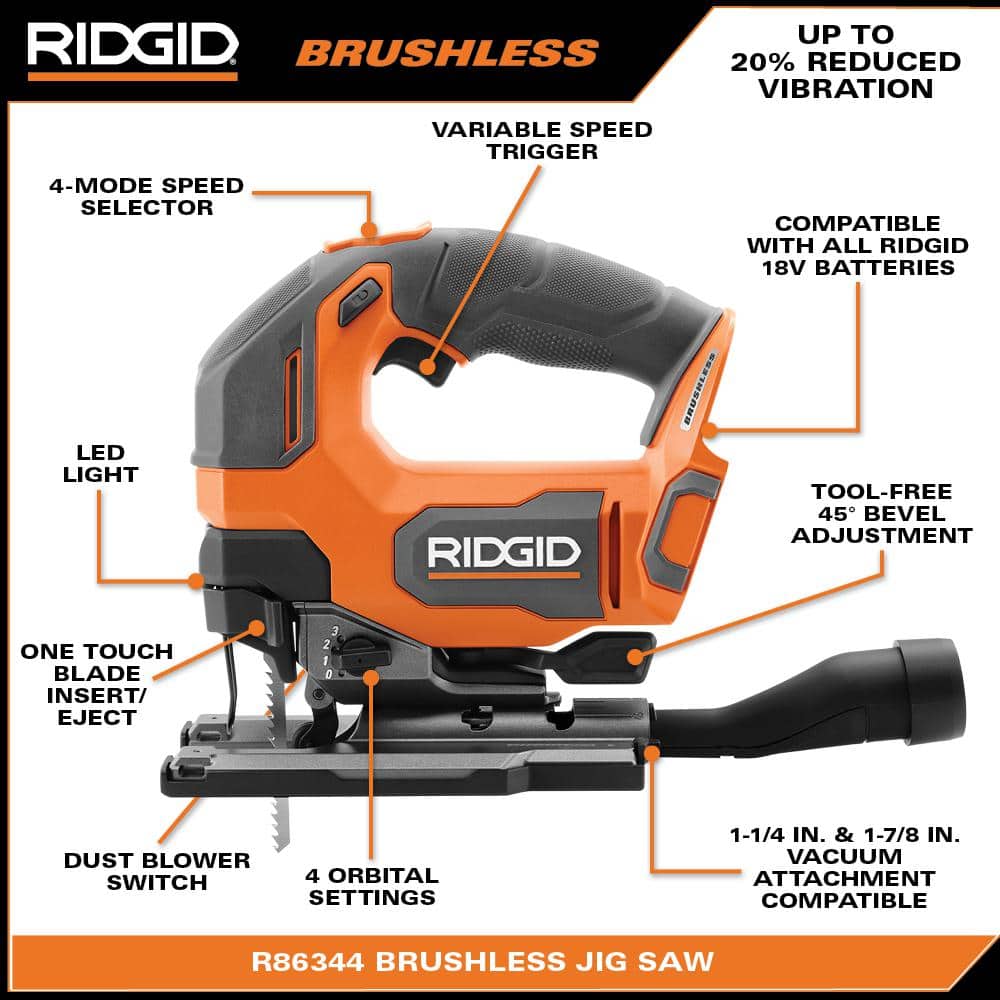 18V Brushless Cordless Jig Saw (Tool Only)
