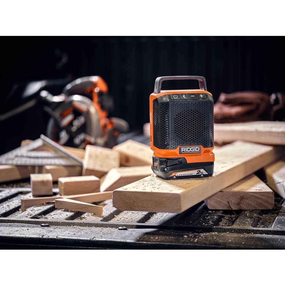 18V Cordless Speaker with Bluetooth Technology, 2.0 Ah Battery, and Charger