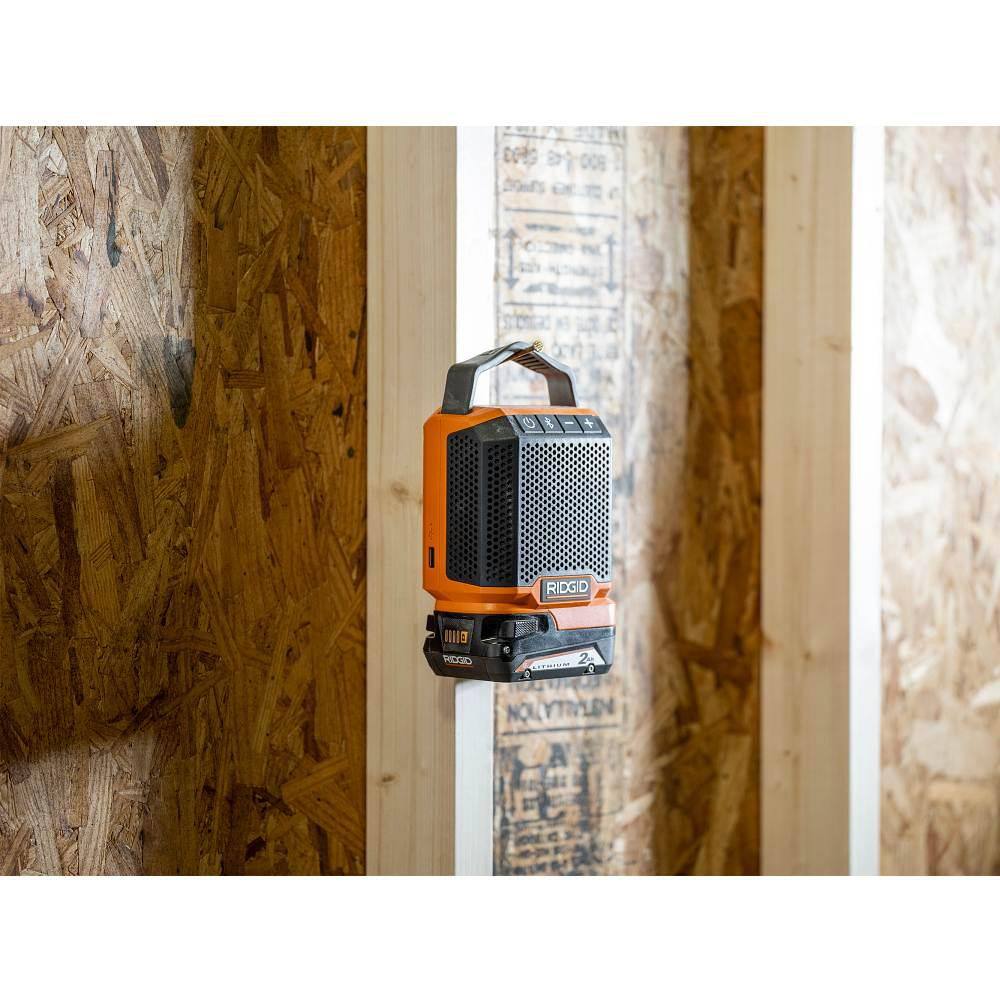 18V Cordless Speaker with Bluetooth Technology, 2.0 Ah Battery, and Charger