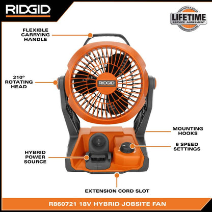 18V Cordless Hybrid Jobsite Fan 2-Pack (Tools Only)