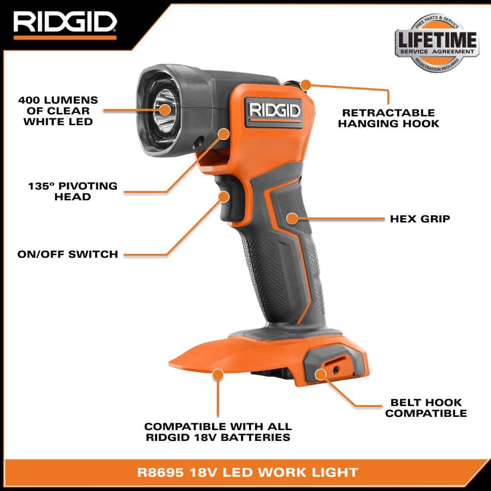18V LED Worklight Kit with 2.0 Ah Battery and Charger