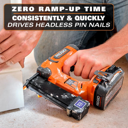 18V Cordless 23 Gauge 1-3/8 in. Headless Pin Nailer Kit with 2.0 Ah Battery and Charger