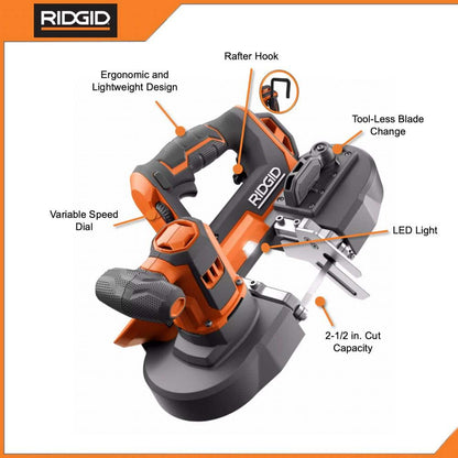 18V Cordless Compact Band Saw Kit with (1) 4.0 Ah Battery and Charger