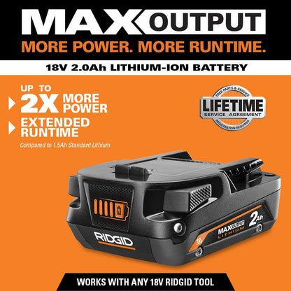 18V 2.0 Ah MAX Output Lithium-Ion Battery