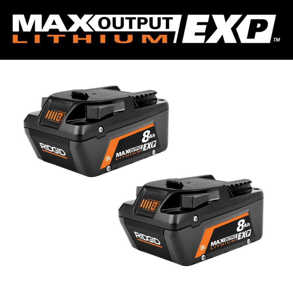 18V 8.0 Ah Max Output EXP Lithium-Ion Battery (2-Pack)
