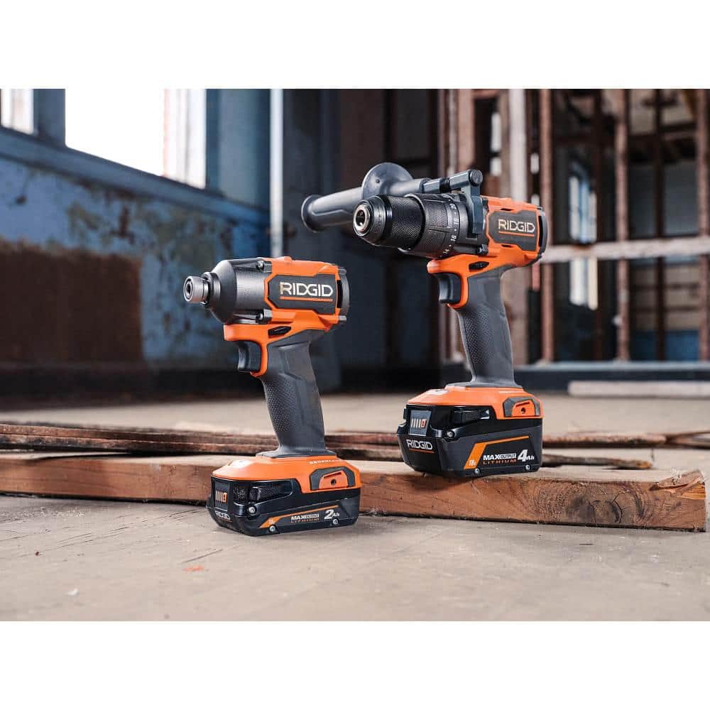 18V Brushless Cordless 2-Tool Combo Kit with Hammer Drill, Impact Driver, (2) Batteries, Charger, and Bag