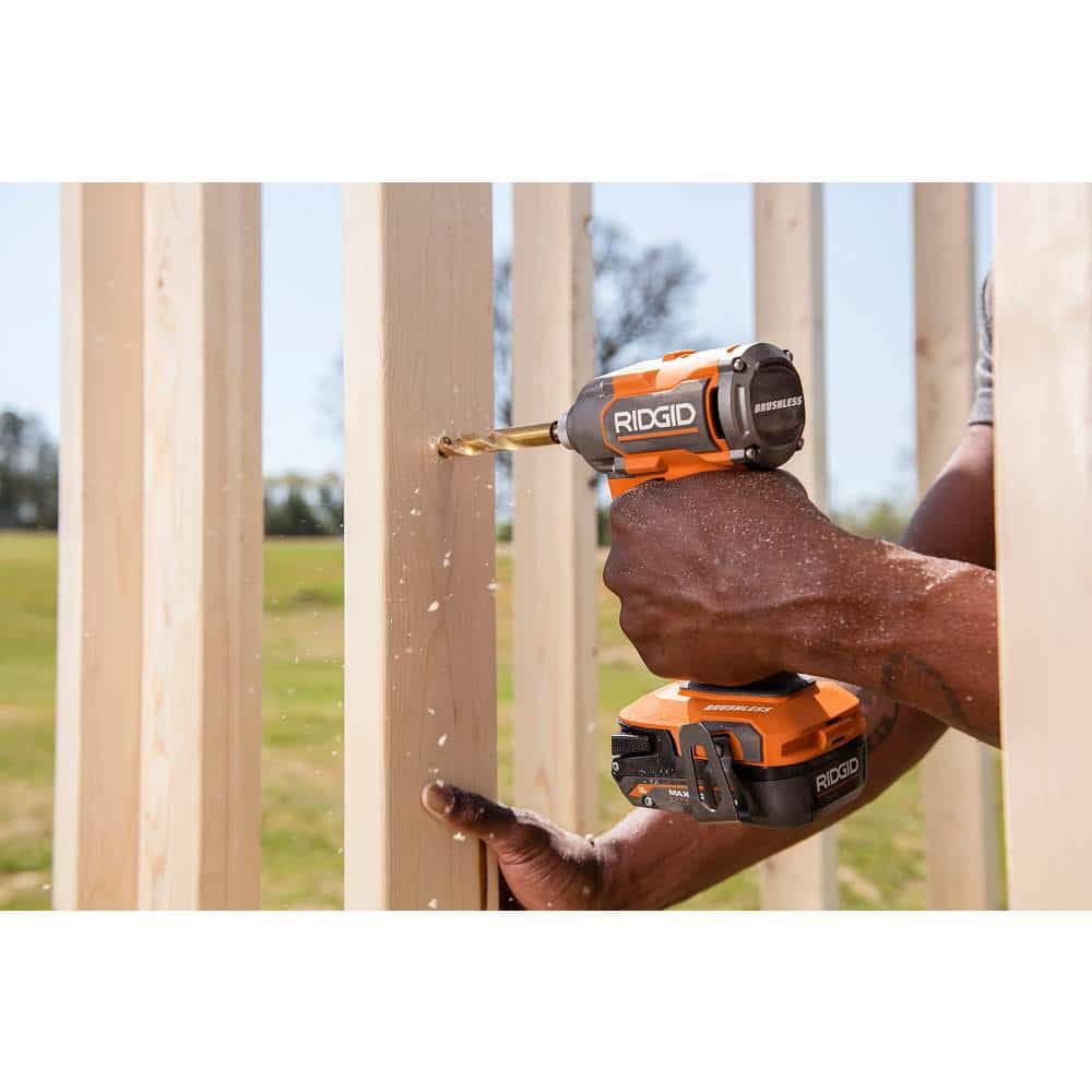 18V Brushless Cordless 2-Tool Combo Kit with Drill/Driver, Impact Driver, (2) Batteries, 18V Charger, and Tool Bag