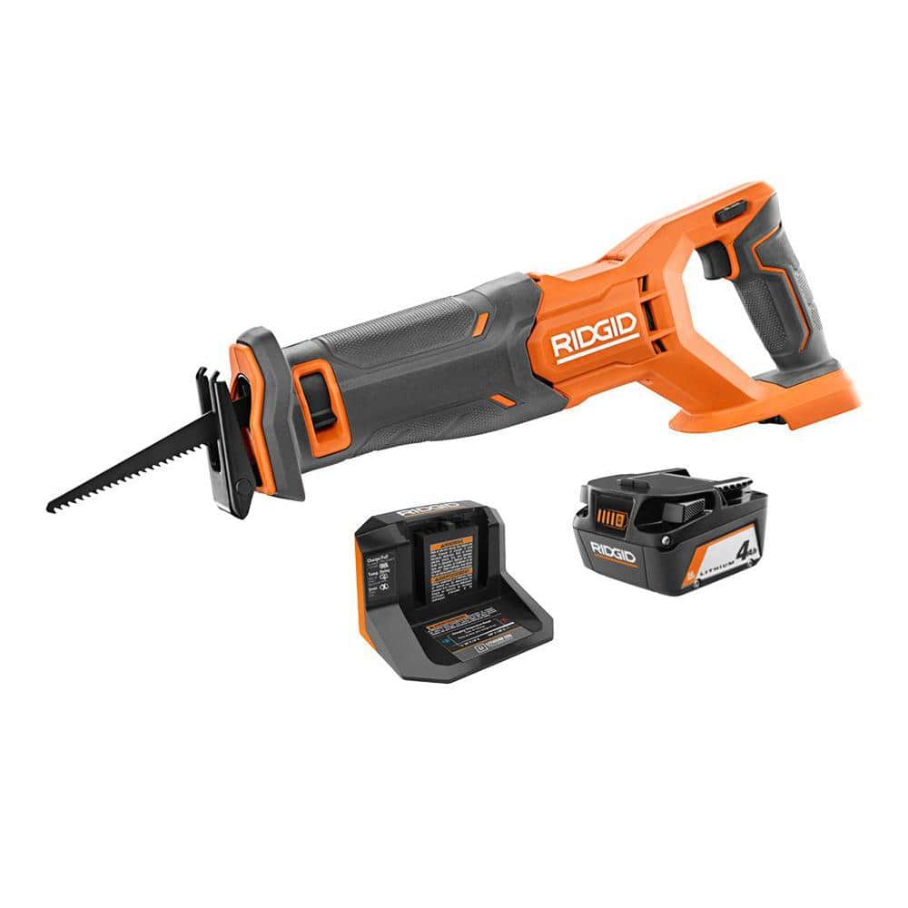 18V Cordless Reciprocating Saw Kit with 4.0 Ah Battery and Charger
