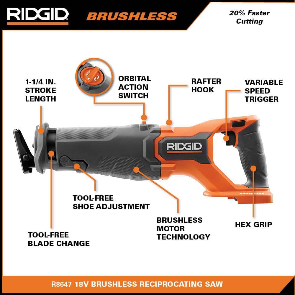 18V Brushless Cordless Reciprocating Saw (Tool Only)
