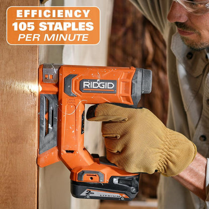 18V Cordless 3/8 in. Crown Stapler Kit with 2.0 Ah Battery and Charger