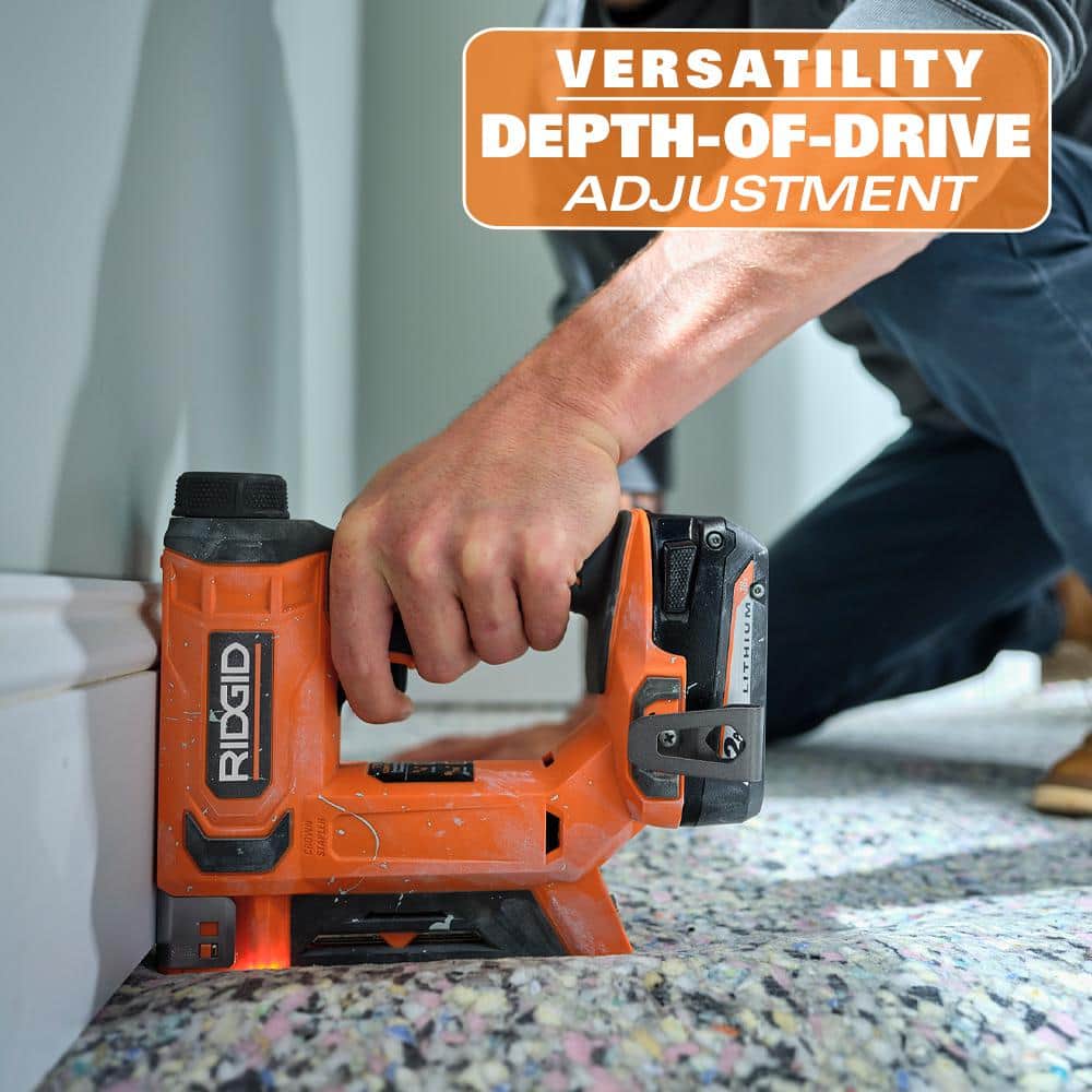 18V Cordless 3/8 in. Crown Stapler Kit with 2.0 Ah Battery and Charger