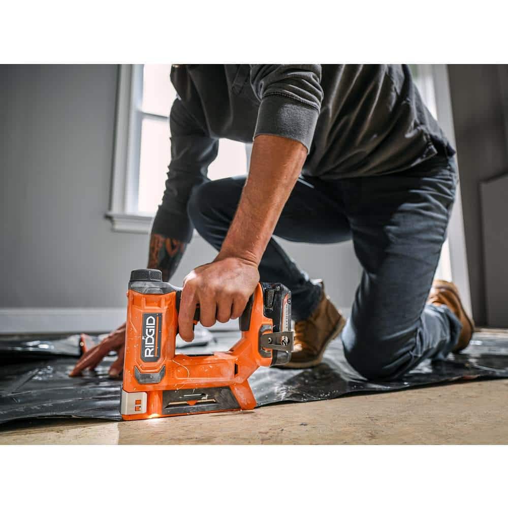 18V Cordless 3/8 in. Crown Stapler Kit with 2.0 Ah Battery and Charger